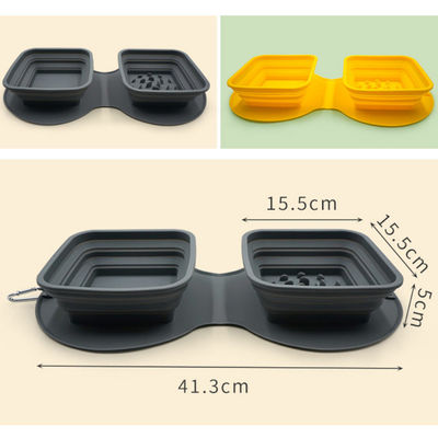 Voedingsmiddelenkwaliteit Silicone huisdier hondenschalen voor reizen en kamperen Schimmelcompressie gieten