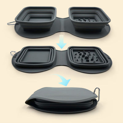 Voedingsmiddelenkwaliteit Silicone huisdier hondenschalen voor reizen en kamperen Schimmelcompressie gieten