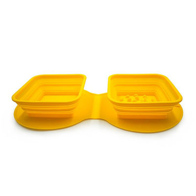 Voedingsmiddelenkwaliteit Silicone huisdier hondenschalen voor reizen en kamperen Schimmelcompressie gieten